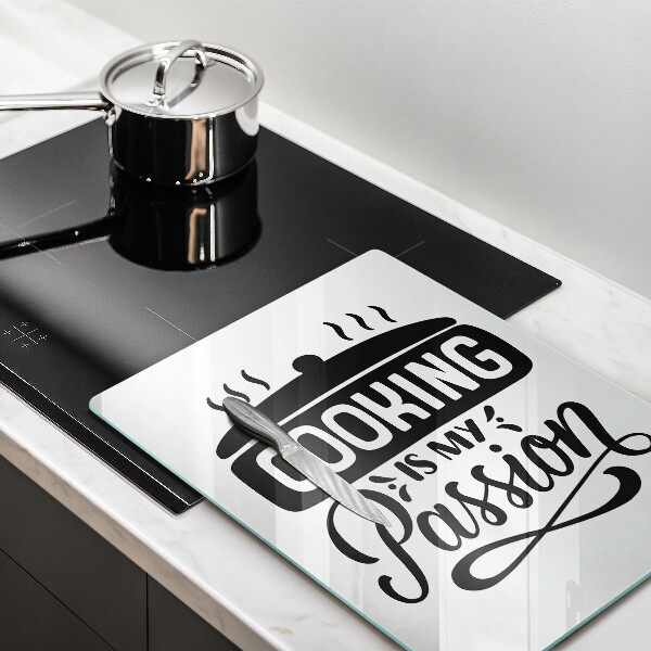 Skärbräda i glas Matlagning är min passion