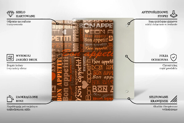 Skärbräda i glas Undertexter God aptit