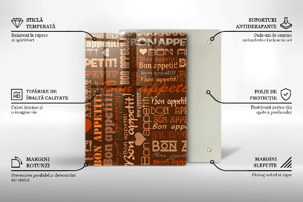 Skärbräda i glas Undertexter God aptit