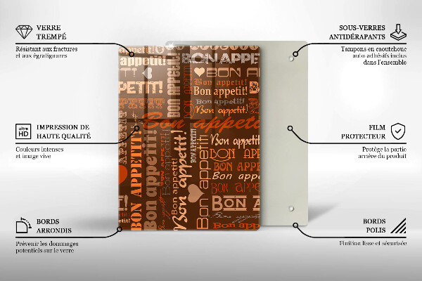 Skärbräda i glas Undertexter God aptit