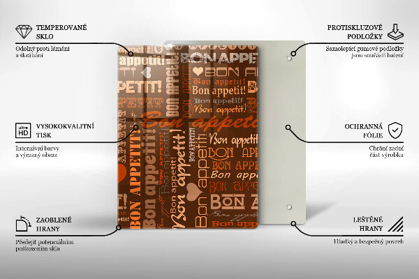 Skärbräda i glas Undertexter God aptit