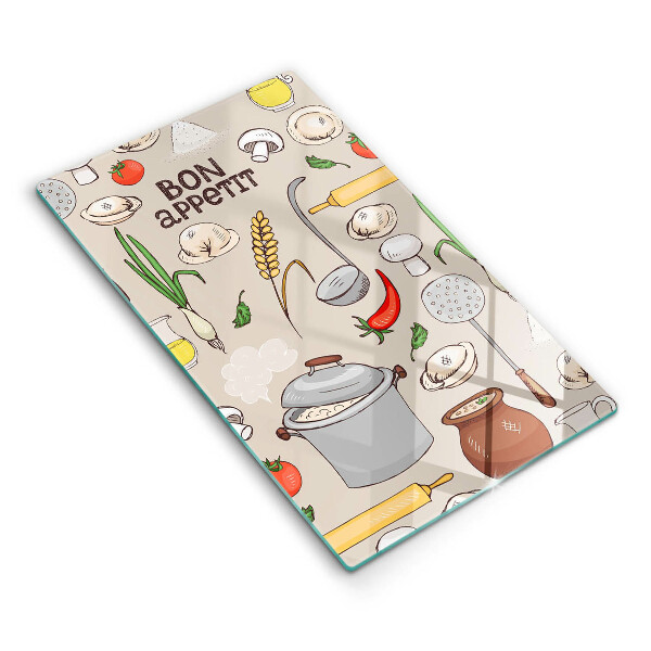 Skärbräda i glas Kök illustration