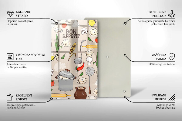 Skärbräda i glas Kök illustration