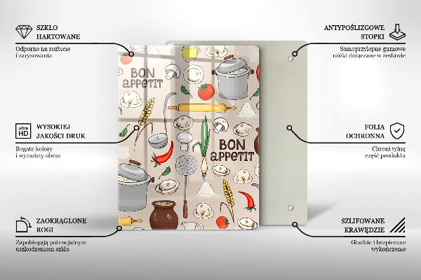 Skärbräda i glas Kök illustration