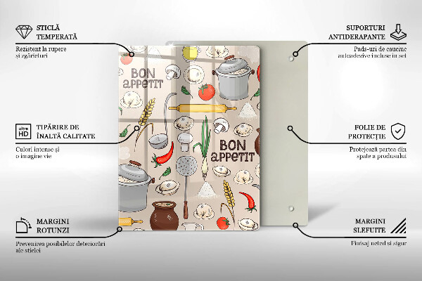 Skärbräda i glas Kök illustration