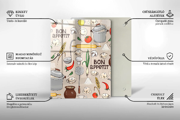Skärbräda i glas Kök illustration