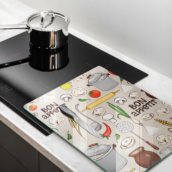 Skärbräda i glas Kök illustration