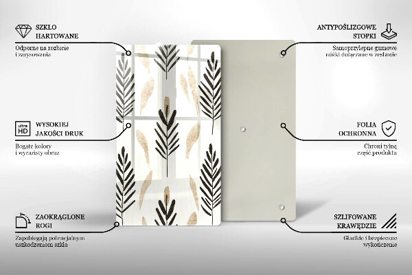 Skärbräda i glas Boho växter