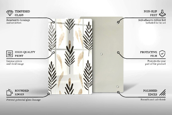 Skärbräda i glas Boho växter