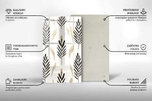 Skärbräda i glas Boho växter