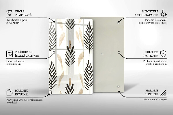 Skärbräda i glas Boho växter