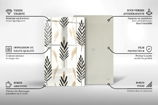 Skärbräda i glas Boho växter