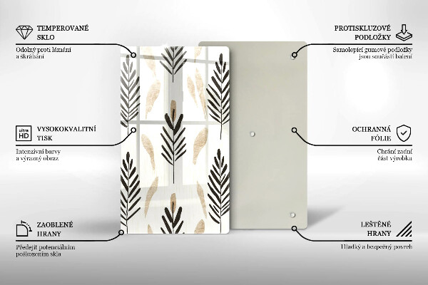 Skärbräda i glas Boho växter