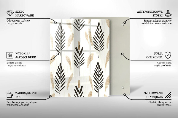 Skärbräda i glas Boho växter