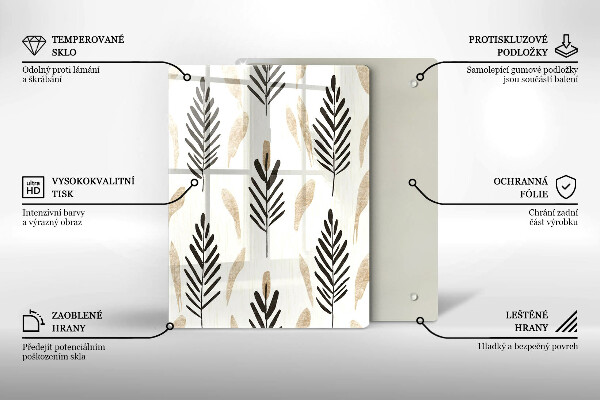 Skärbräda i glas Boho växter