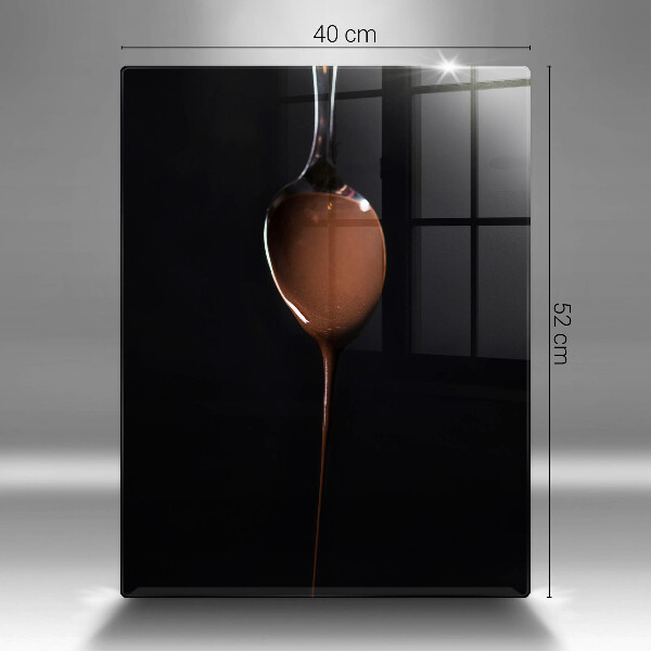 Skärbräda i glas En sked choklad
