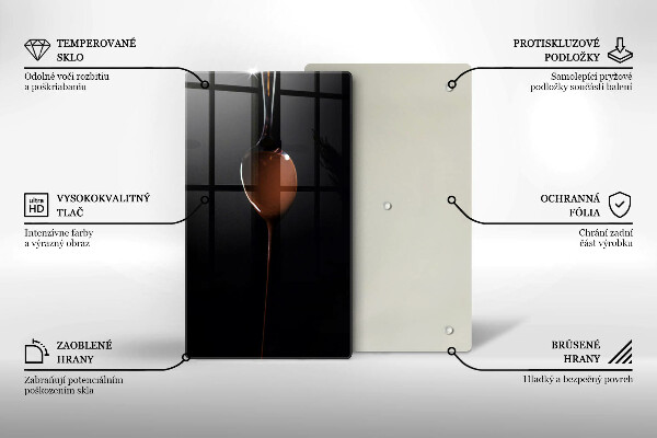 Skärbräda i glas En sked choklad