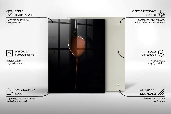 Skärbräda i glas En sked choklad