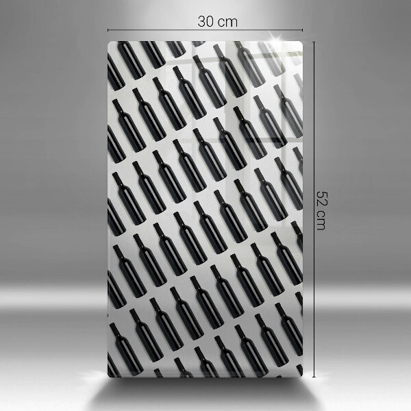 Skärbräda i glas Svarta vinflaskor