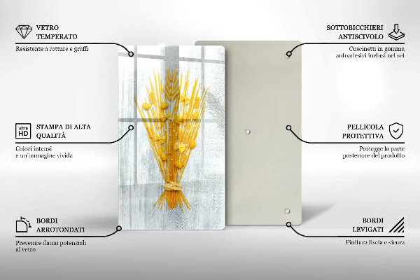 Skärbräda i glas Pasta