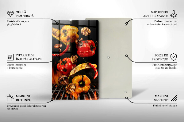 Skärbräda i glas Grillade grönsaker