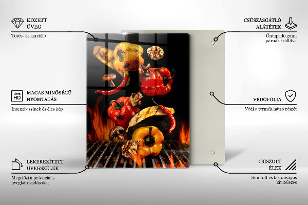 Skärbräda i glas Grillade grönsaker