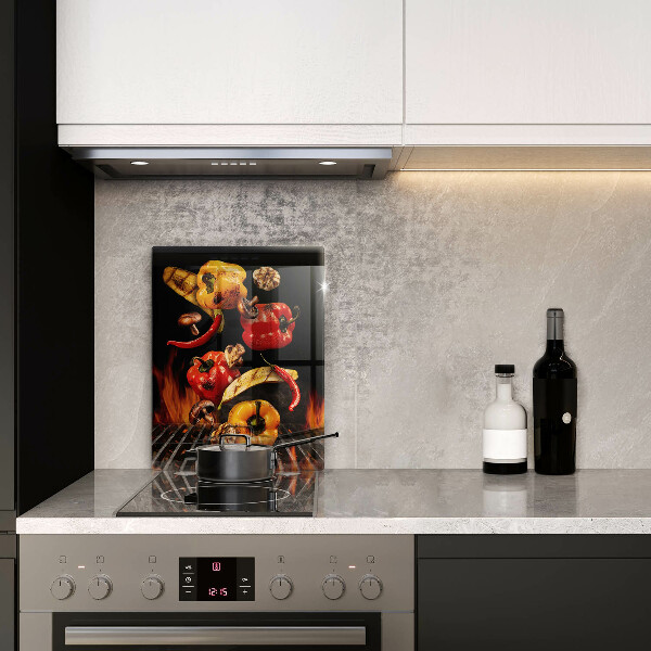 Skärbräda i glas Grillade grönsaker