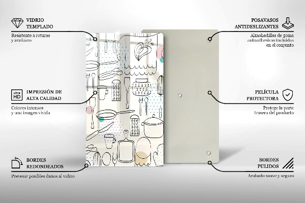 Skärbräda i glas Kökstillbehör