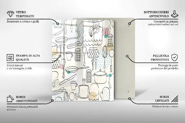 Skärbräda i glas Kökstillbehör