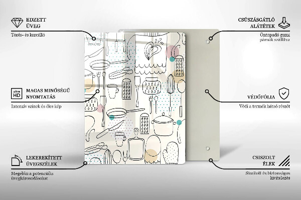 Skärbräda i glas Kökstillbehör