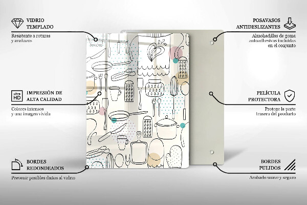 Skärbräda i glas Kökstillbehör