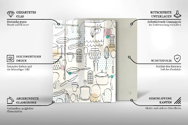 Skärbräda i glas Kökstillbehör
