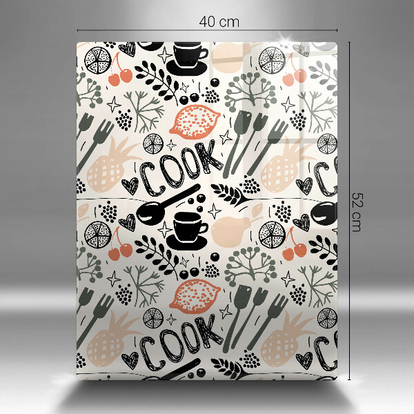 Skärbräda i glas Kökstema ritning