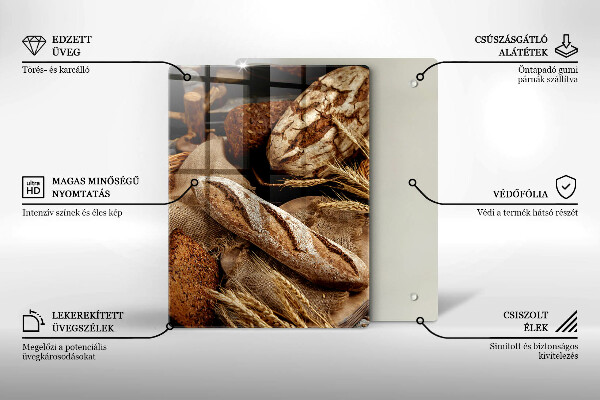 Skärbräda i glas Bröd och limpor