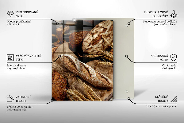 Skärbräda i glas Bröd och limpor