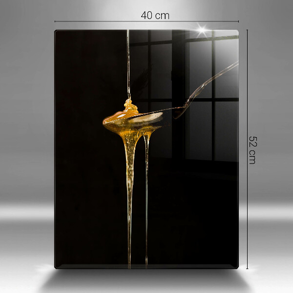 Skärbräda i glas En tesked honung