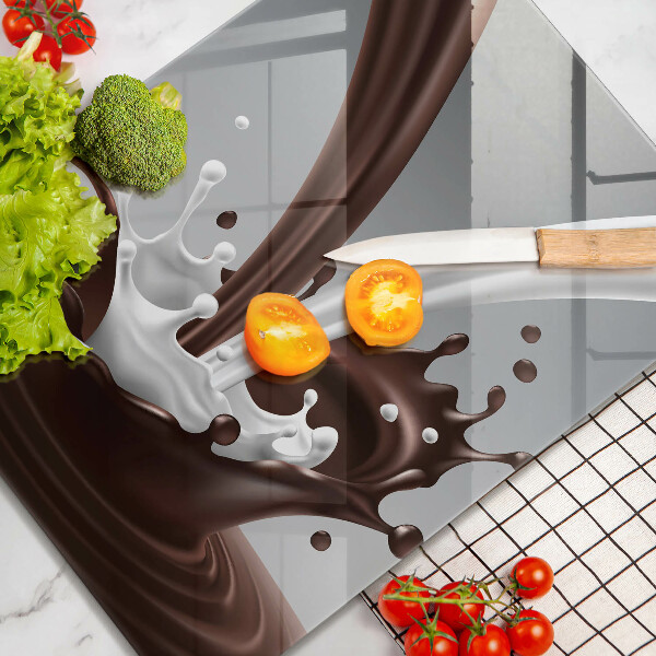 Skärbräda i glas Mjölk och choklad