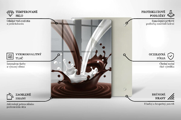 Skärbräda i glas Mjölk och choklad