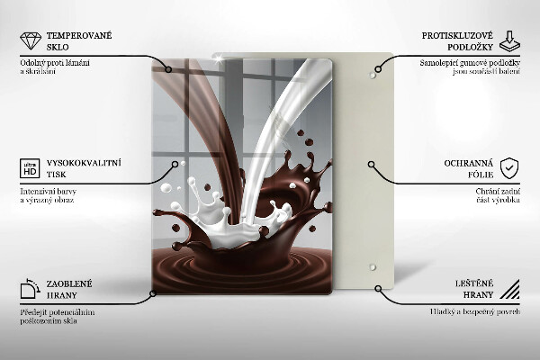 Skärbräda i glas Mjölk och choklad