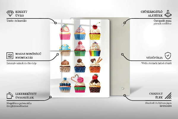 Skärbräda i glas Cupcake illustration