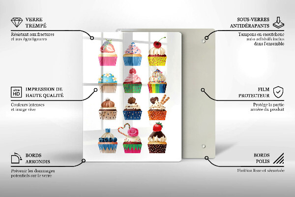 Skärbräda i glas Cupcake illustration