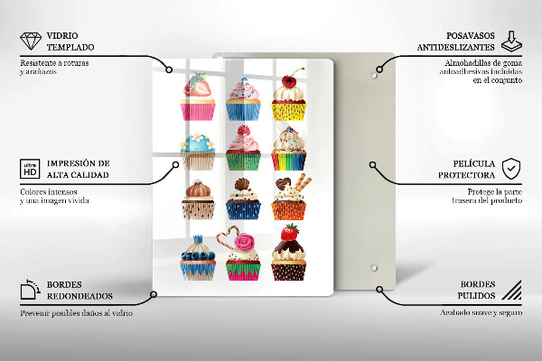 Skärbräda i glas Cupcake illustration