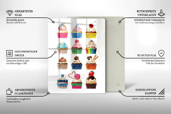 Skärbräda i glas Cupcake illustration