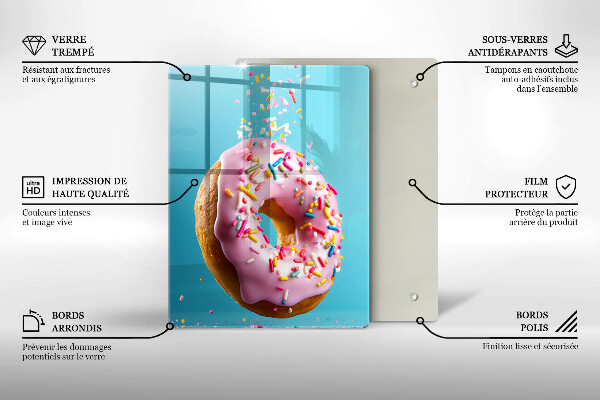 Skärbräda i glas Donut