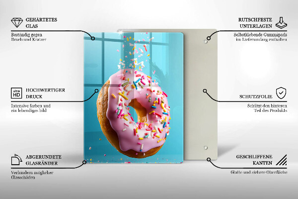 Skärbräda i glas Donut