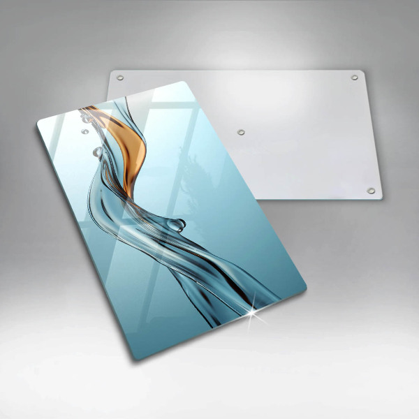 Skärbräda i glas Vattenstråle