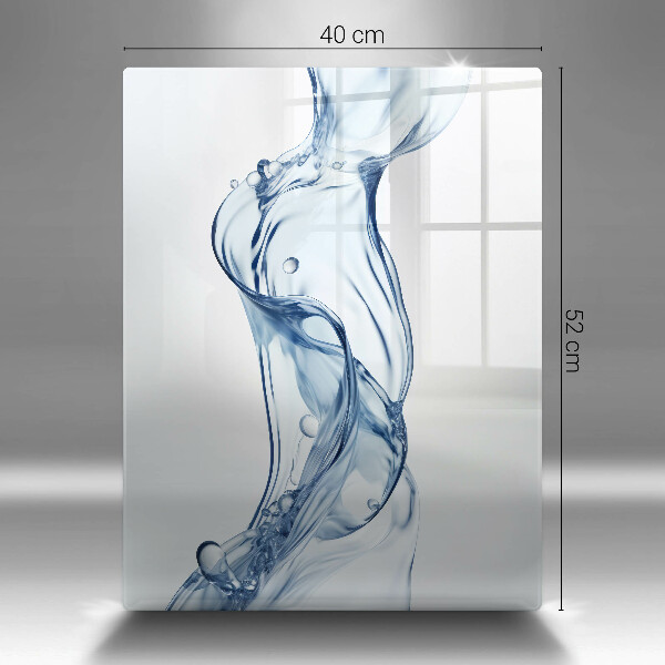 Skärbräda i glas Rent vatten