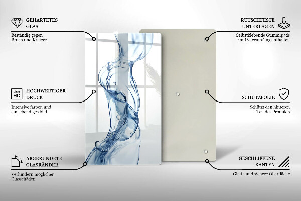Skärbräda i glas Rent vatten