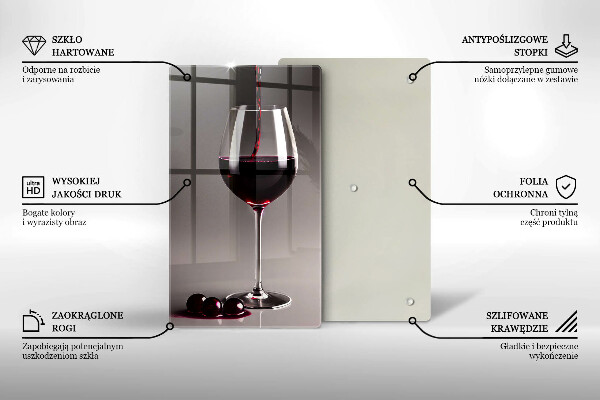 Skärbräda i glas Glas och vindruvor