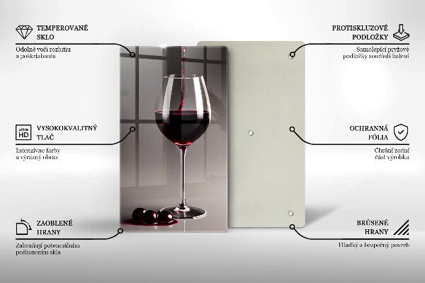 Skärbräda i glas Glas och vindruvor